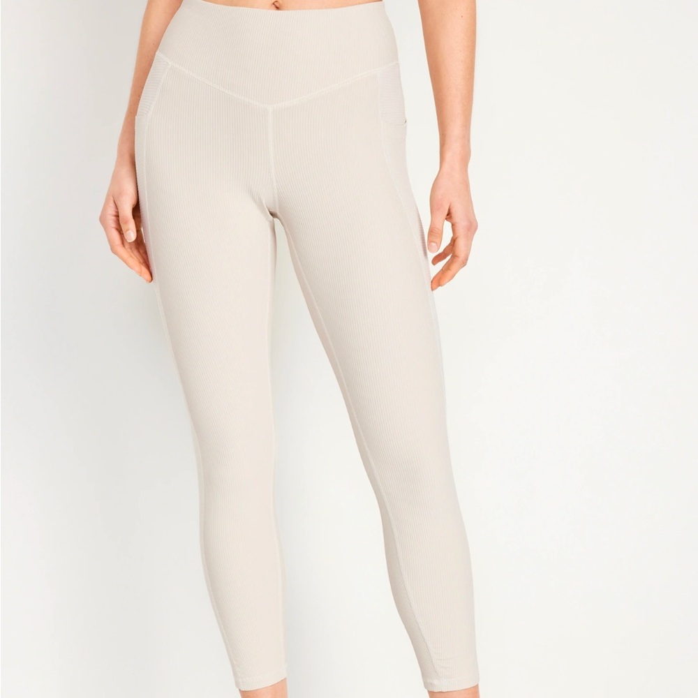 Old Navy | High-Waisted PowerSoft Ribbed 7/8 Leggings